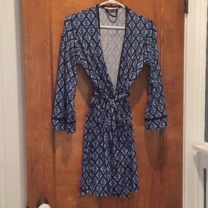 ❤️ Blue patterned short robe